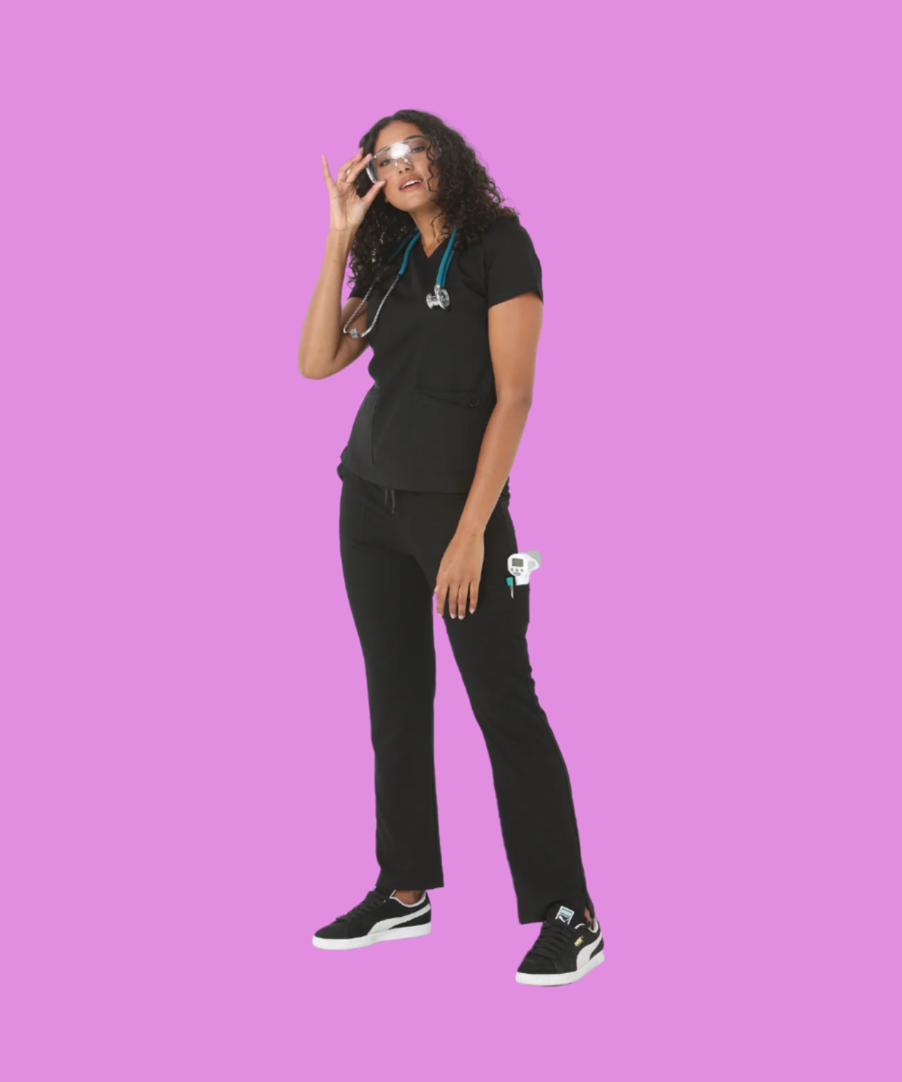 Unisex Stretch Clinical Scrub Pant - 505-PS-BLK