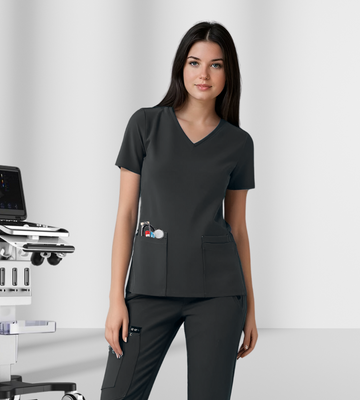 554-PS-BLK Acti-Vent™ Scrub Top