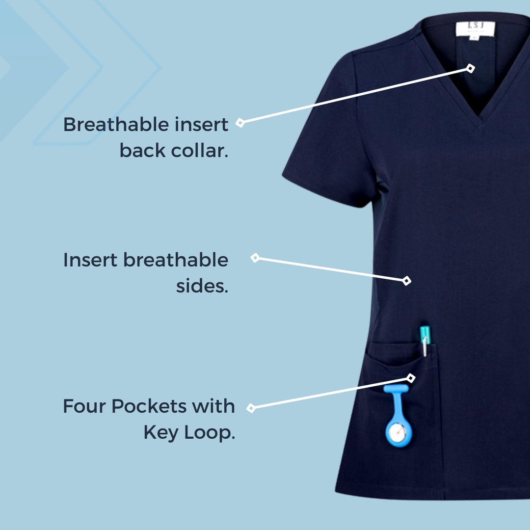 554-PS-NVY Acti-Vent™ Scrub Top