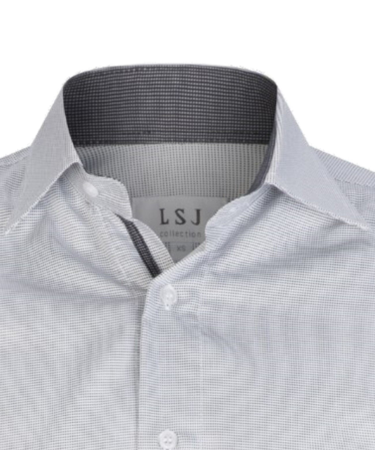 2023L-NW-GRY L/S Euro cut contrast trim shirt