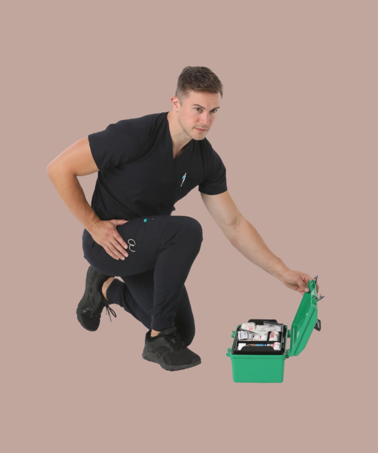 Unisex Clinical Stretch Scrub  Top - 553-PS-BLK