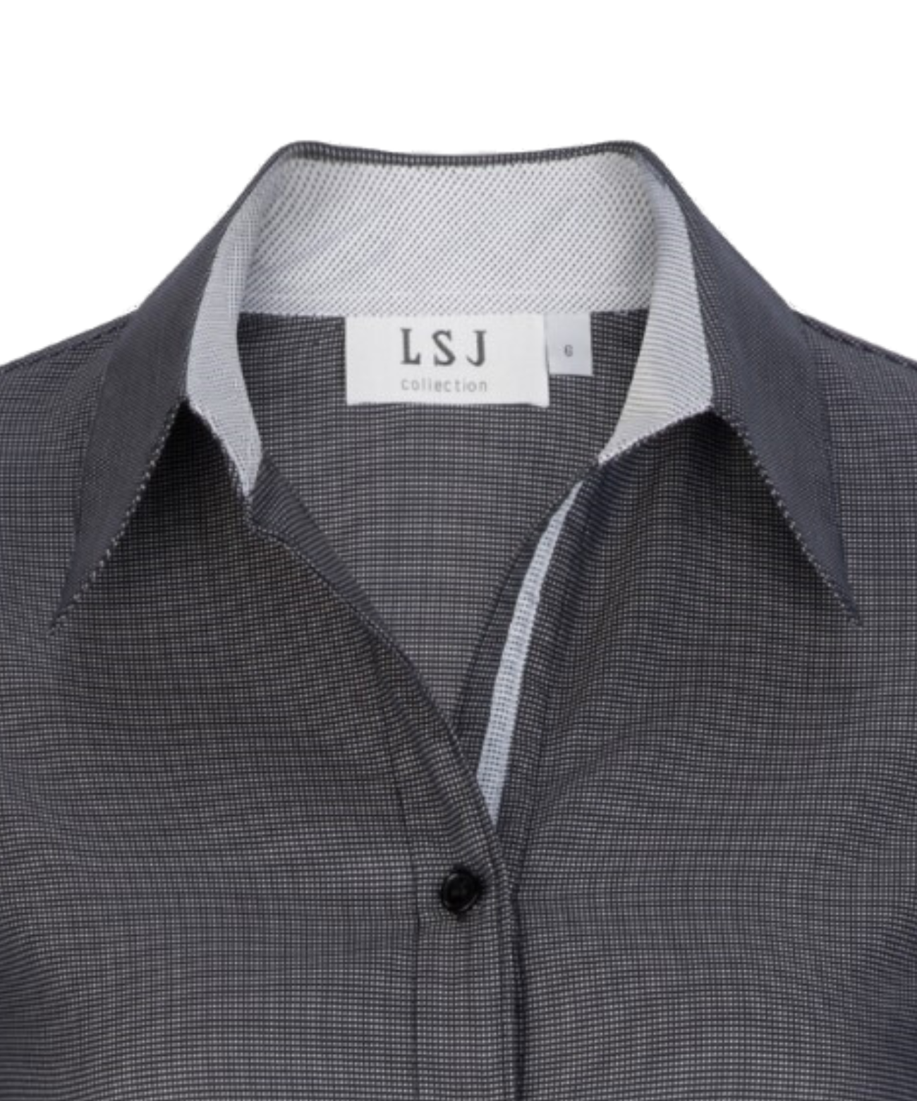 244-NW-BLK Ladies 1/2 sleeve contrast trim shirt