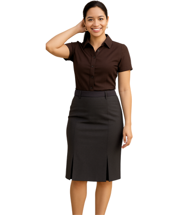 Kick Pleat Skirt 315-WT-CHA