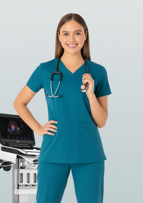 McKenna Ladies Scrub Top - 59063-PRS-CBN
