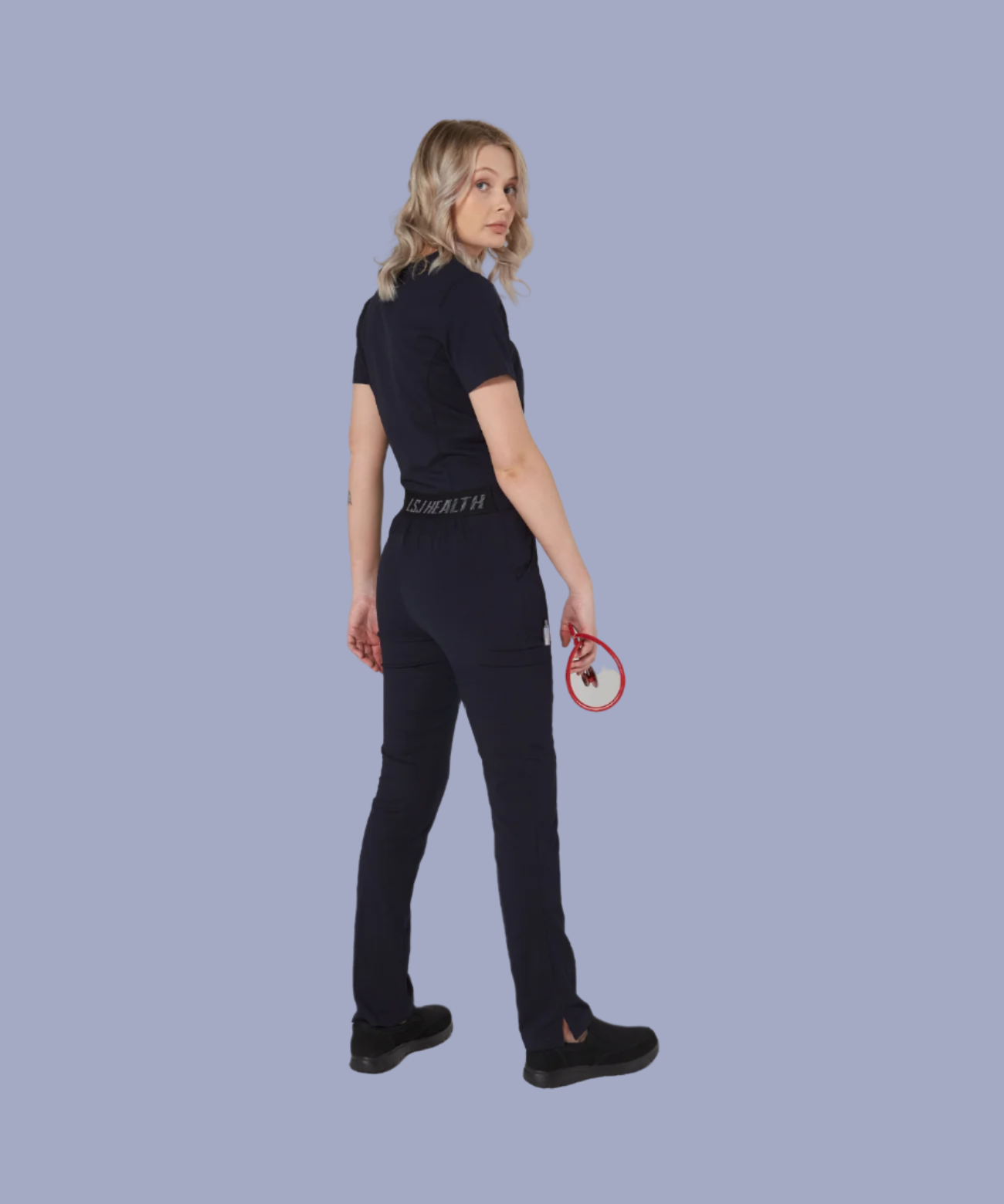 Ladies fitted stretch Scrub Top