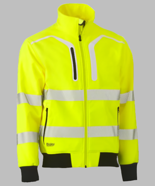 Taped Hi Vis Soft Shell Bomber Jacket