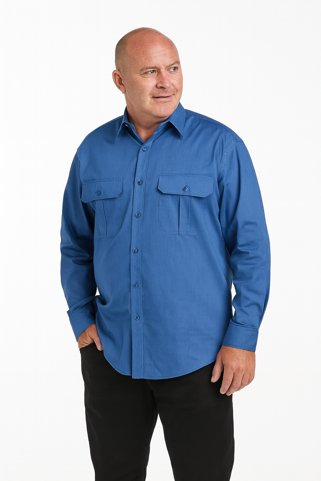 Men's Metro Twin Pocket L/S Shirt - CD Uniforms Australia