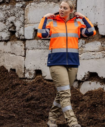 Women's Taped Two Tone Hi Vis 3 in 1 Soft Shell Jacket