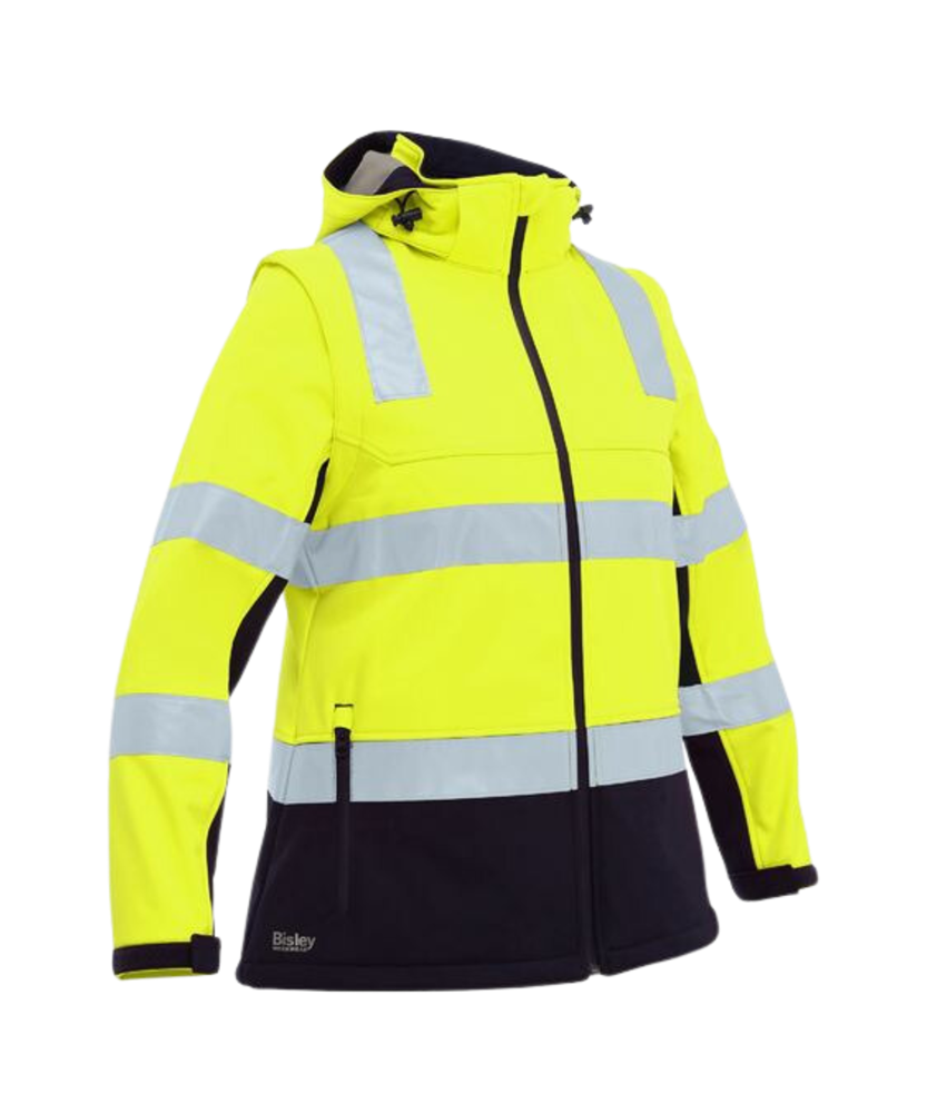 Women's Taped Two Tone Hi Vis 3 in 1 Soft Shell Jacket