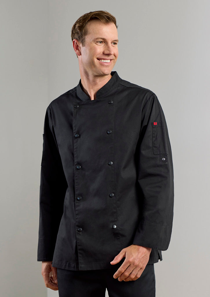 Chef Jacket in Black - CD Uniforms Hospitality uniforms Melbourne