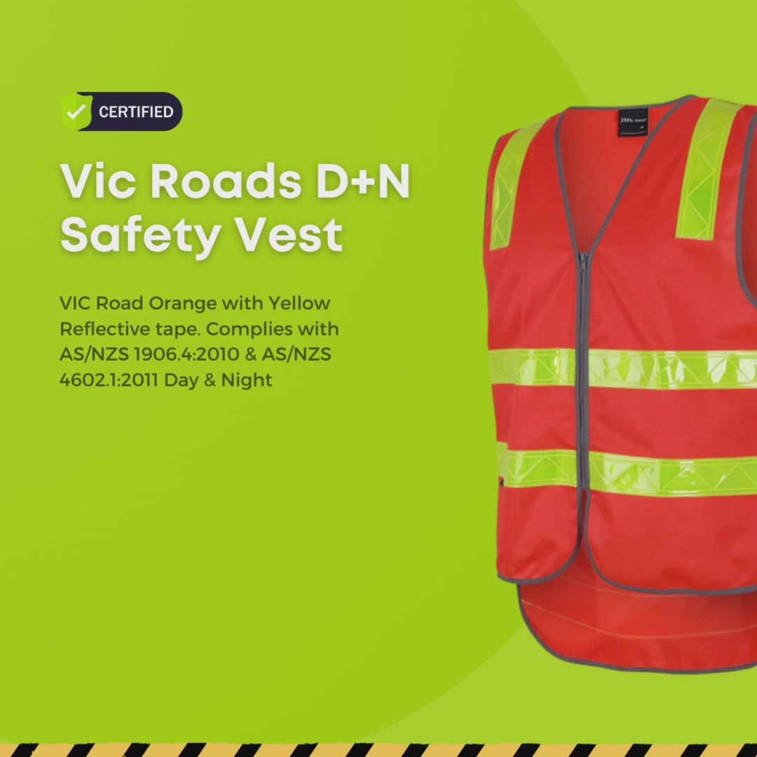 Vic Road (D+N) Zip Safety Vest 6DVRV