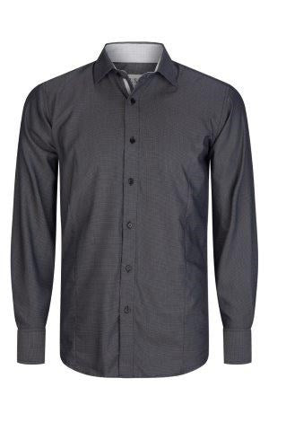 2024L-NW-BLK L/S Euro cut contrast contrast trim shirt