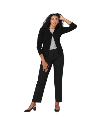 WB410-NVY Australian Made single button cardigan