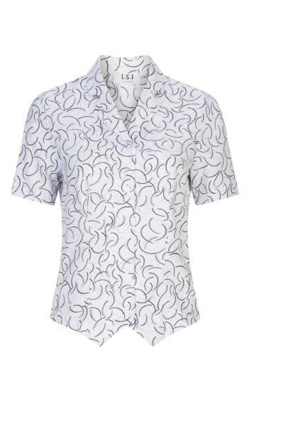 222-BR-P50 S/S revere collar fitted shirt