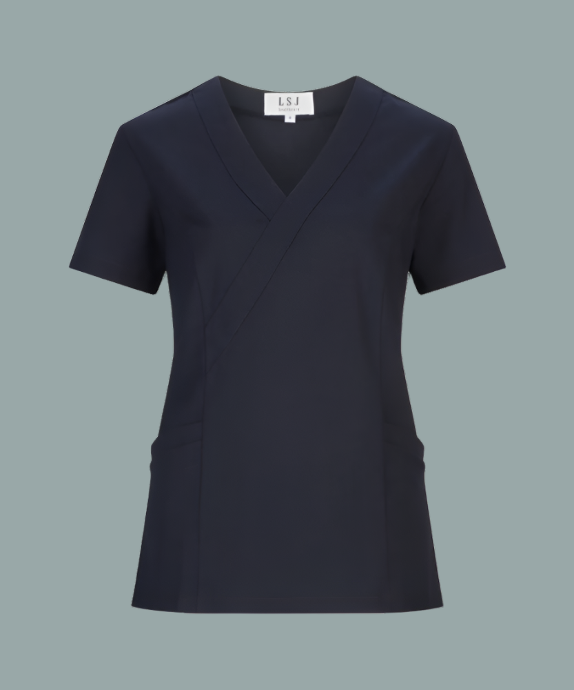 Ladies fitted stretch Scrub Top