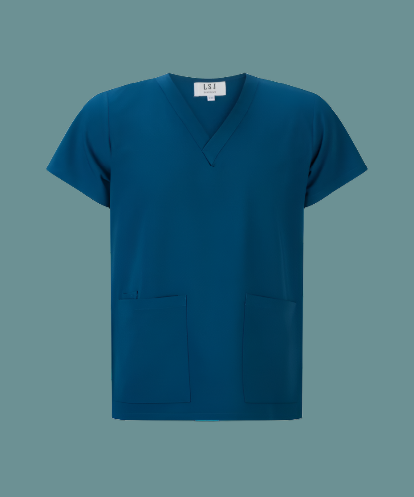 Unisex clinical stretch scrub top - 553-PS-PEA