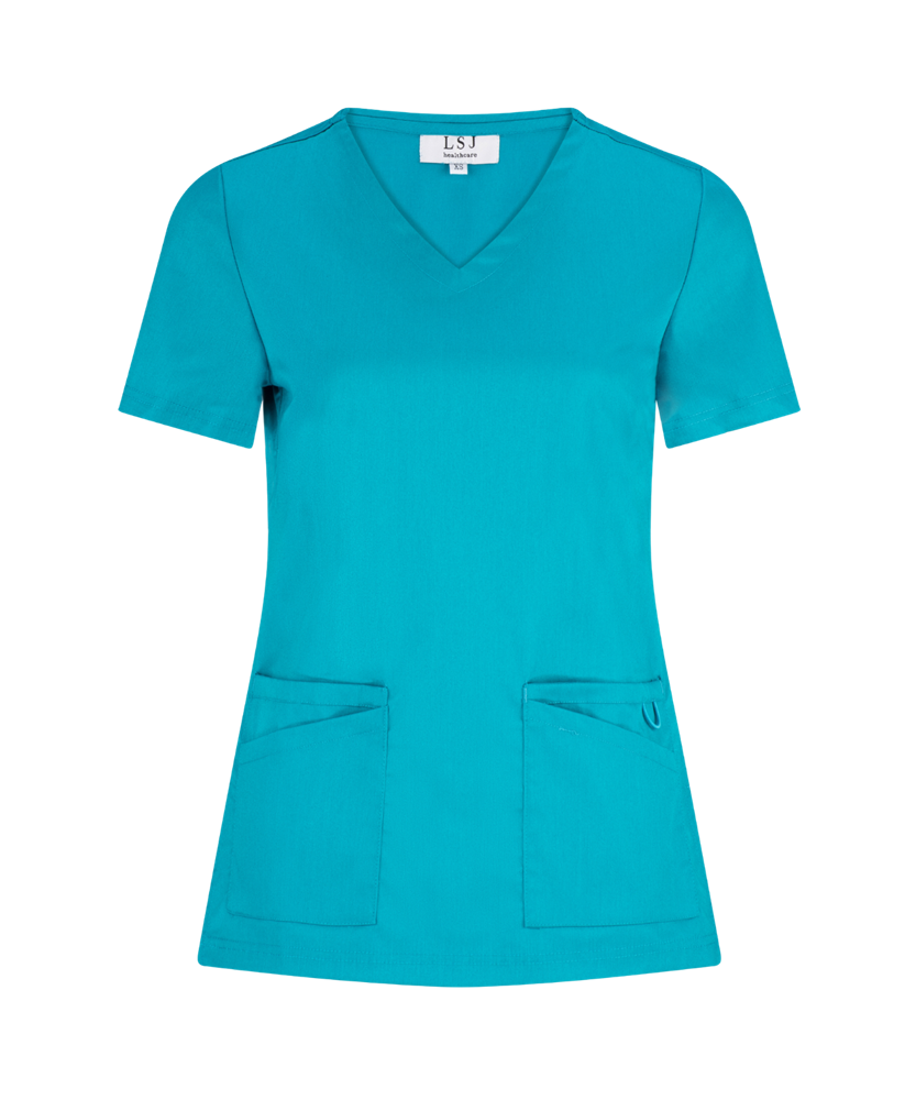 McKenna Ladies Scrub Top - 59063-PRS-TEA