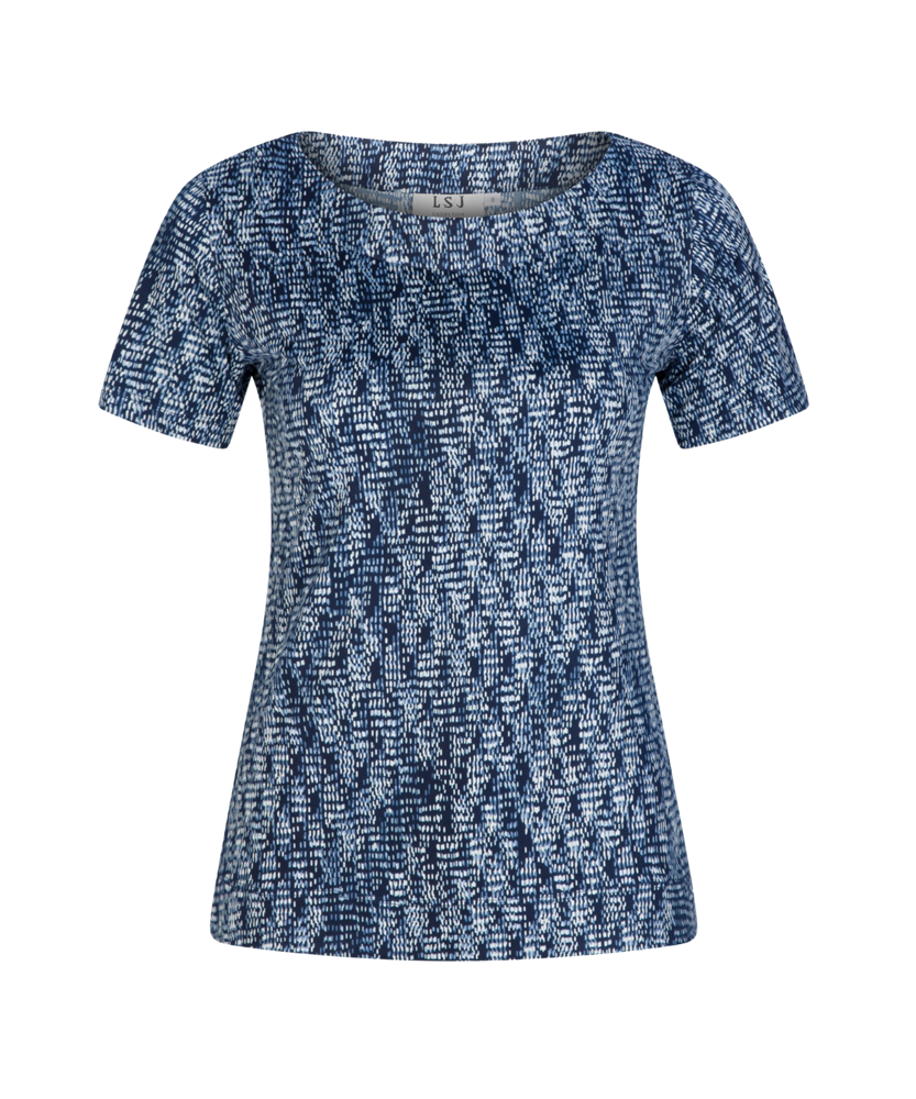 702-KN-P60 Short sleeve boat neck top