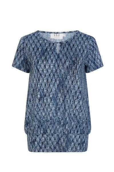 709-KN-P60 Keyhole neck banded top