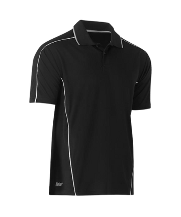 S/S cool mesh polo with reflective piping