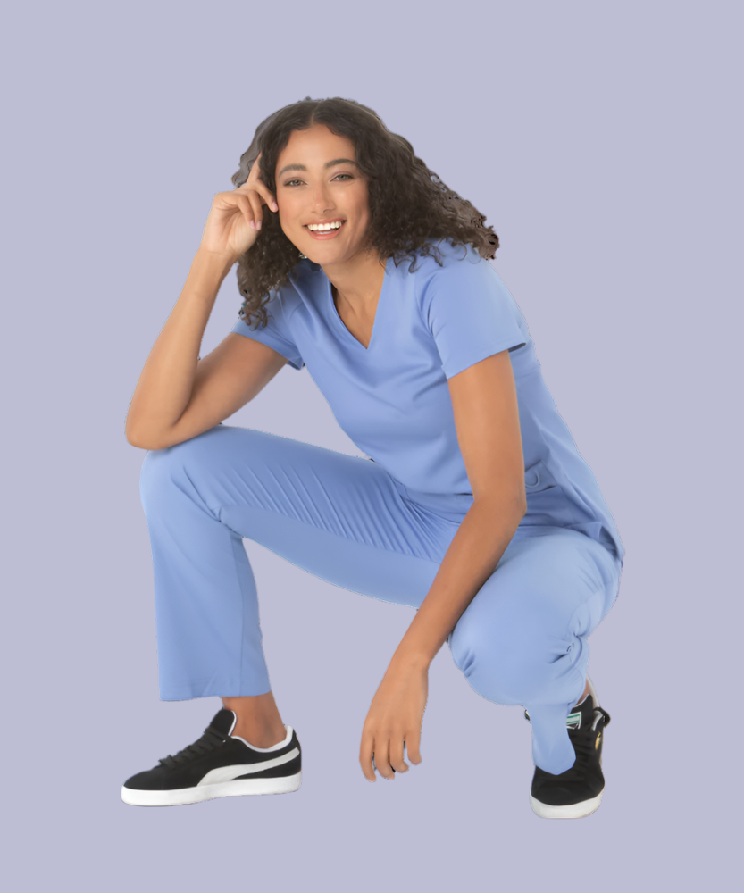 McKenna Ladies Scrub Top - 59063-PRS-CIE