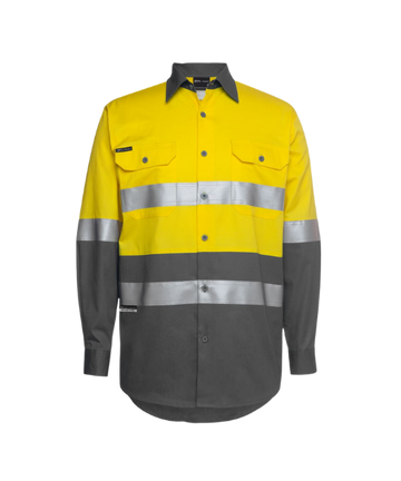 JB's HI VIS L/S (D+N) 150G  WORK SHIRT - TSCO PTY LTD - CD Uniforms Australia