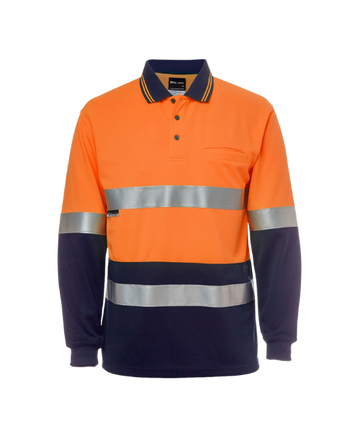 JB's HI VIS L/S (D+N) COTTON BACK POLO