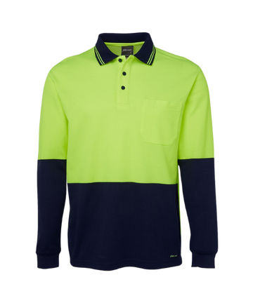 JB's HI VIS L/S COTTON BACK POLO