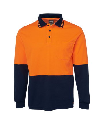 JB's HI VIS L/S COTTON BACK POLO