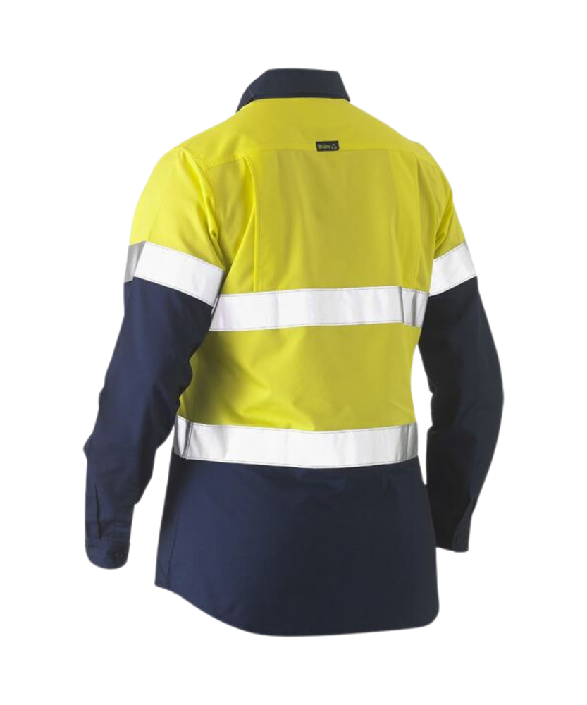 Recycled Woman's Taped Two Tone Hi Vis  Drill Shirt