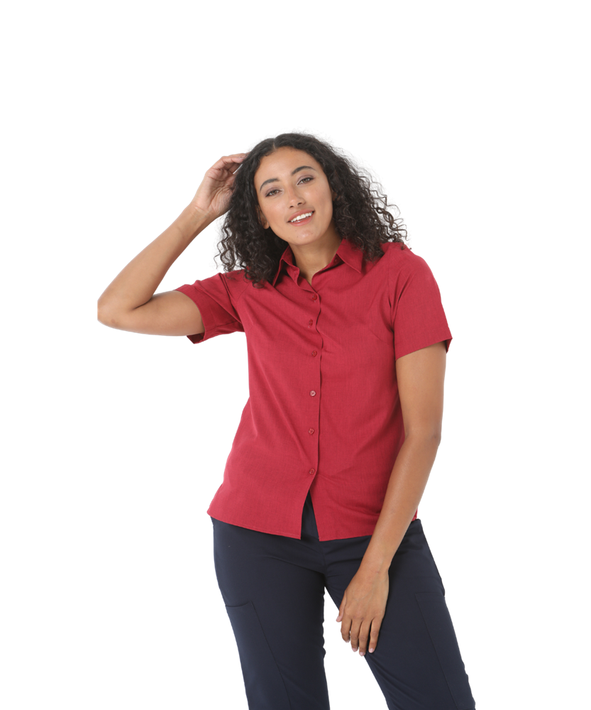 Women's easy fit action pleat S/S shirt