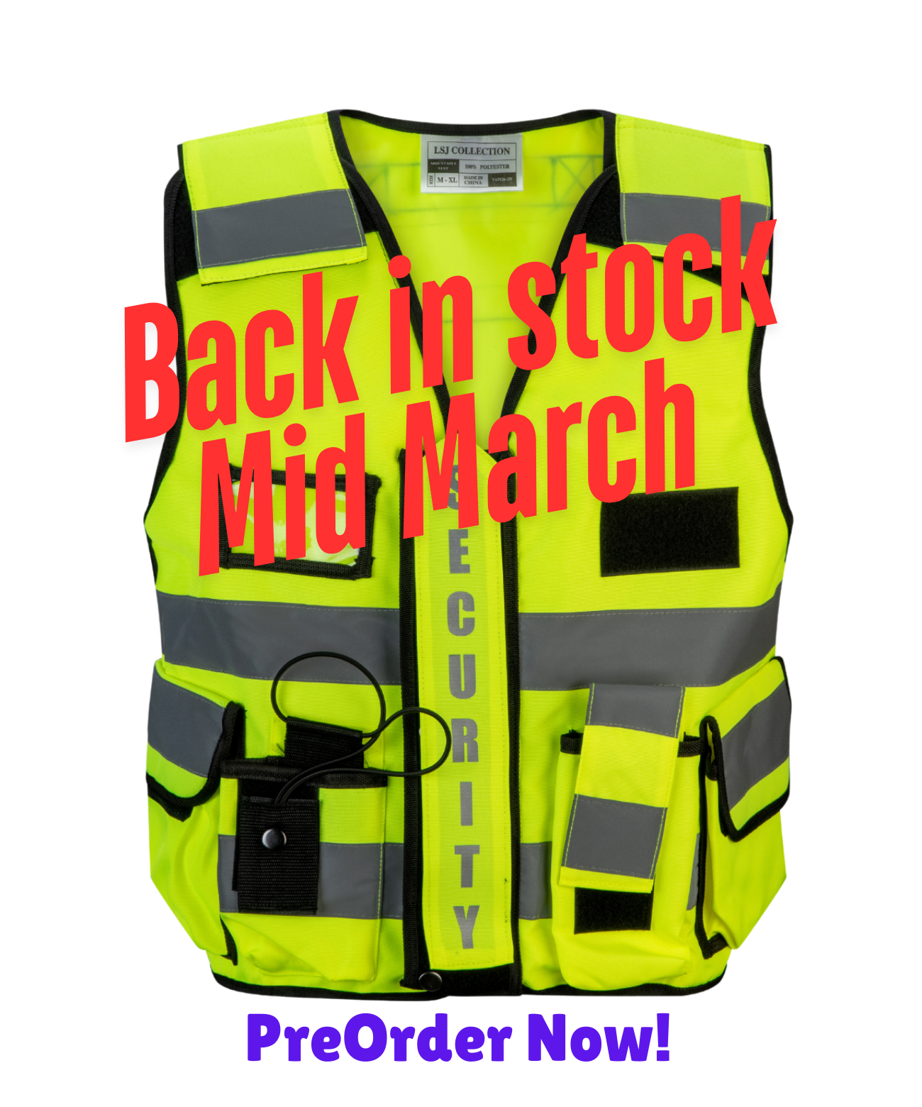 Premium Hi-Vis Tactical Security Vest