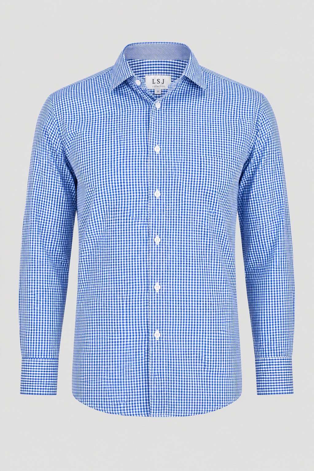 Men's standard cut shirt, with contrast trim L/S shirt
