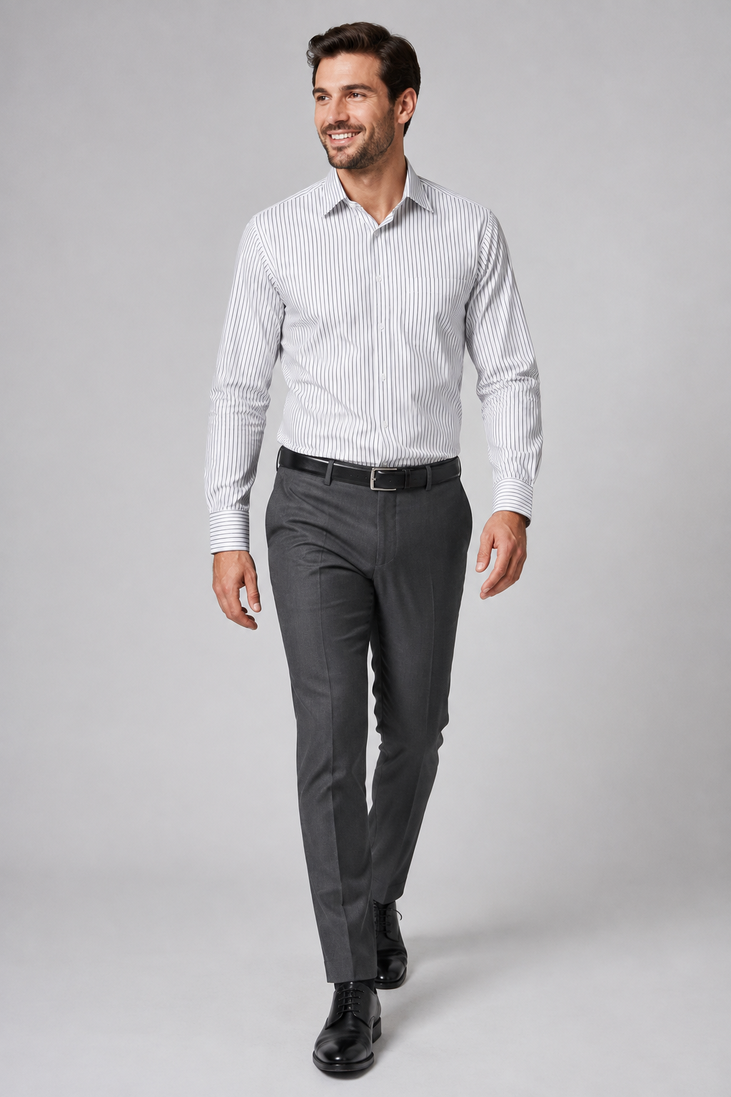 Men's standard cut shirt, with pocket L/S shirt