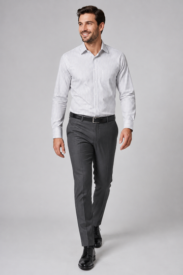 Men's standard cut shirt, with pocket L/S shirt