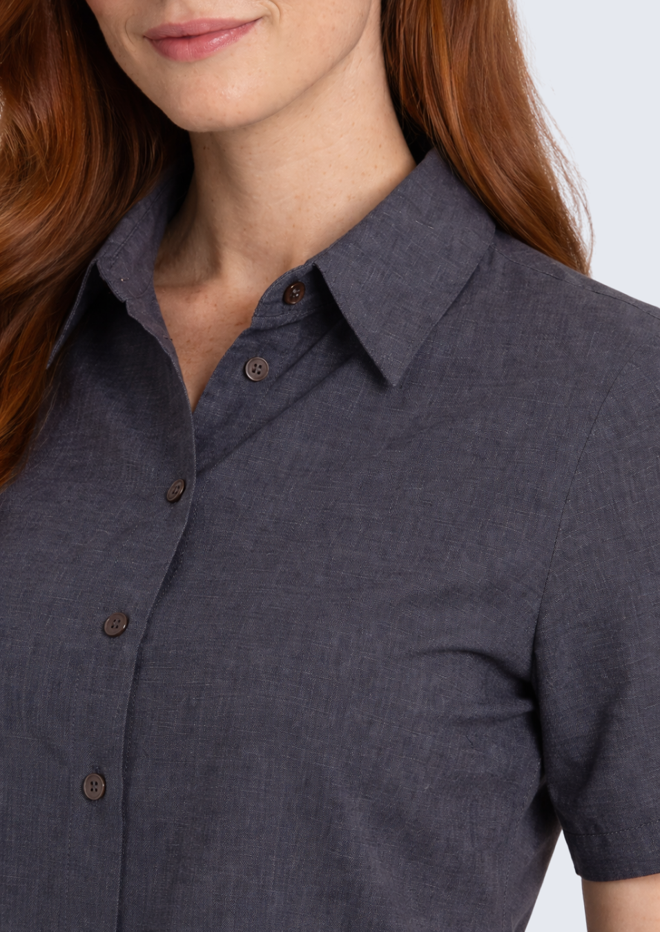 Women's easy fit action pleat S/S shirt