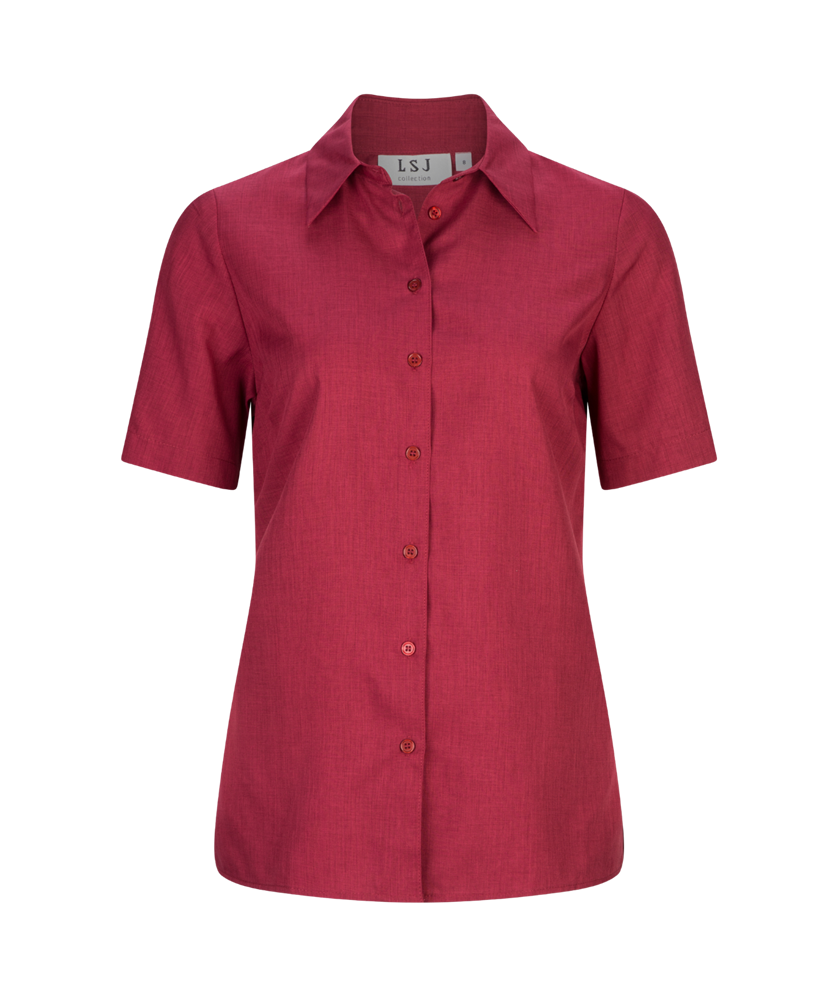 Women's easy fit action pleat S/S shirt