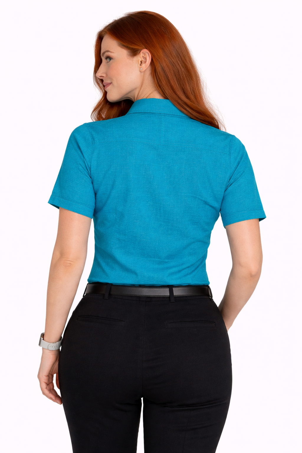 Women's easy fit action pleat S/S shirt