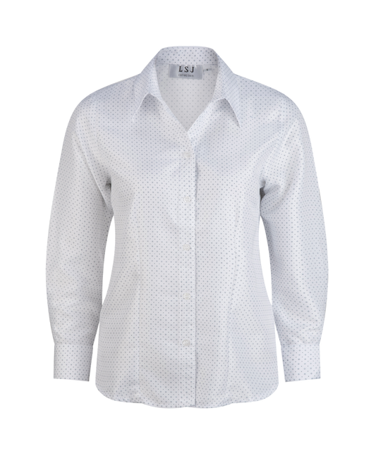 297L-FL-P80 L/sleeve ladies fold back cuff shirt