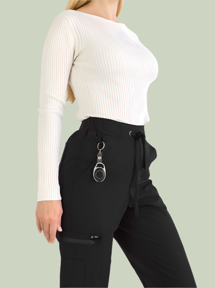 507-PS-BLK Jogger Pants in Black color for Clinical Nurses and Yoga trainers.