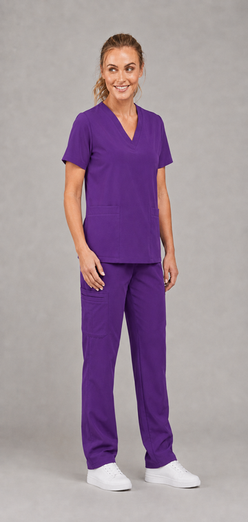 Unisex clinical stretch scrub top