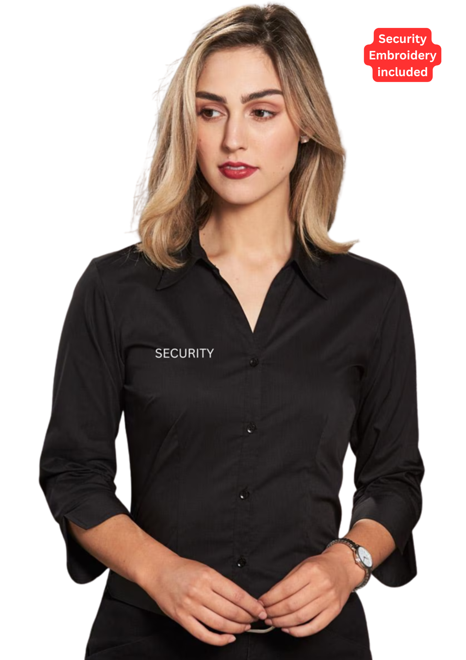 Ladies' Security 3/4 sleeve teflon shirt