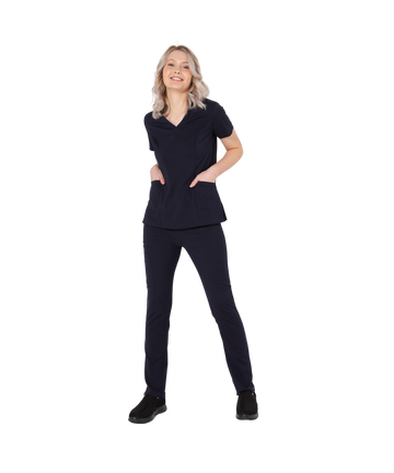 Ladies slim leg stretch scrub pant