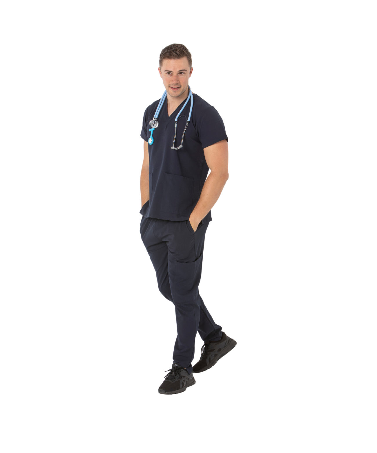 Unisex stretch clinical scrub pant - 505-PS-NVY