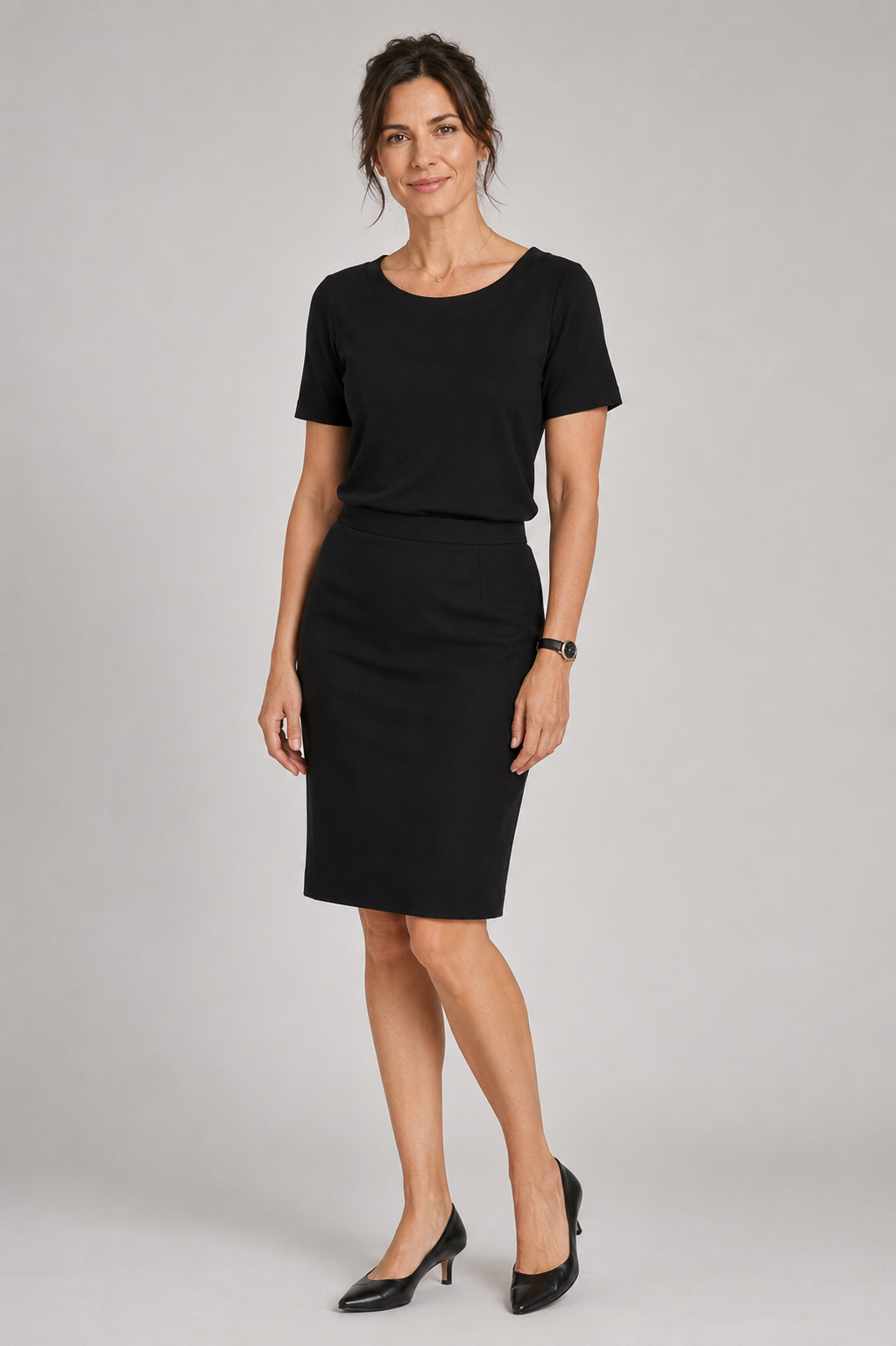Women's Short sleeve boat neck top
