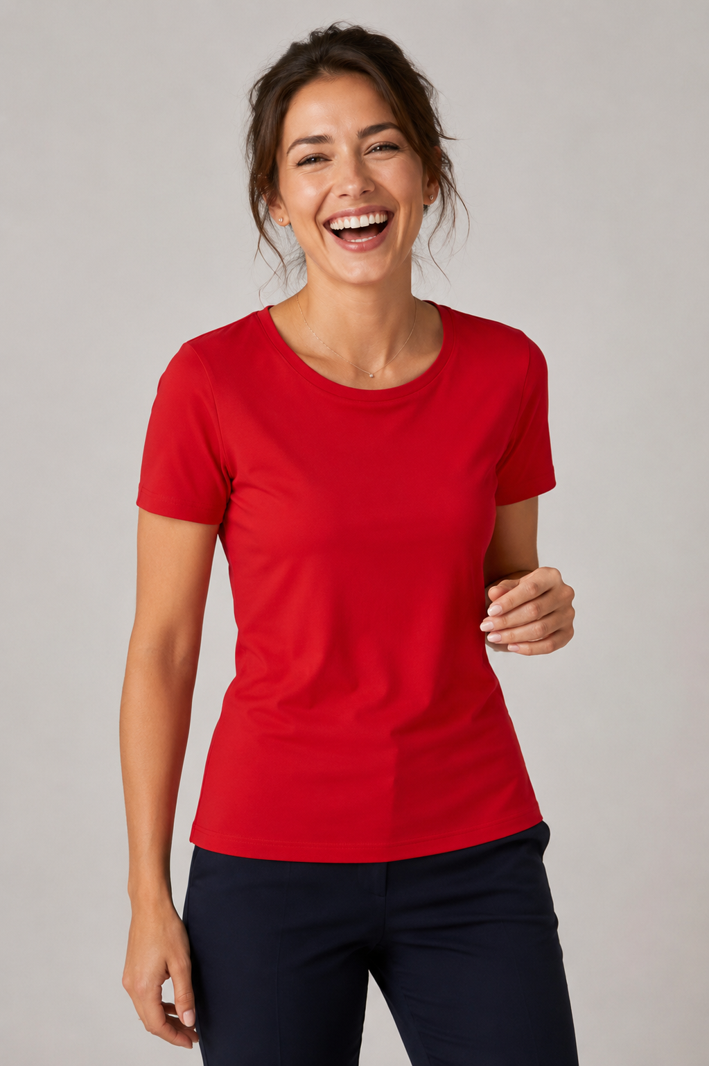 Women's Short sleeve boat neck top
