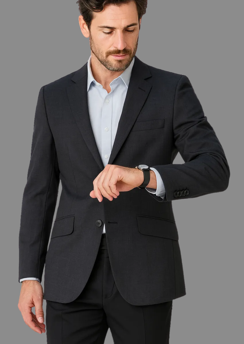 8610-WT-CHA-Mens Suit Jacket by LSJ Collection 