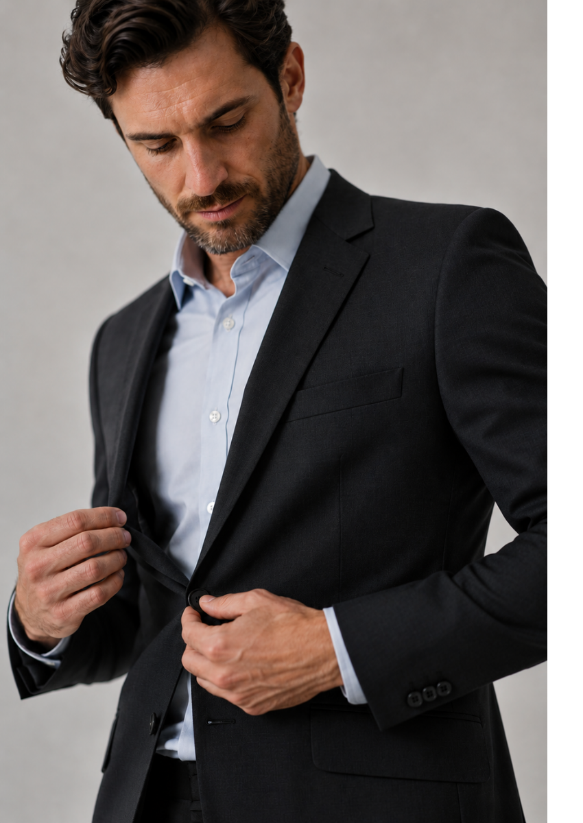 8610-wt-cha-slim-cut-two-button-jacket-CD Uniforms Office Uniform