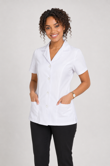 Women's Short sleeve button up Pharmacy jacket