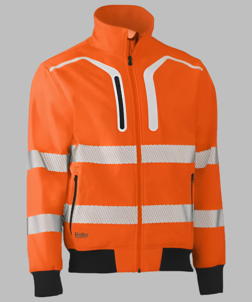 Taped Hi Vis Soft Shell Bomber Jacket